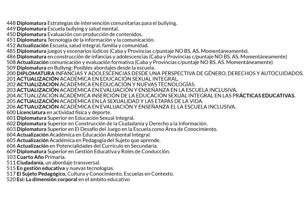 Actualizaciones Diplomatura Cursos Online Punteje Docente